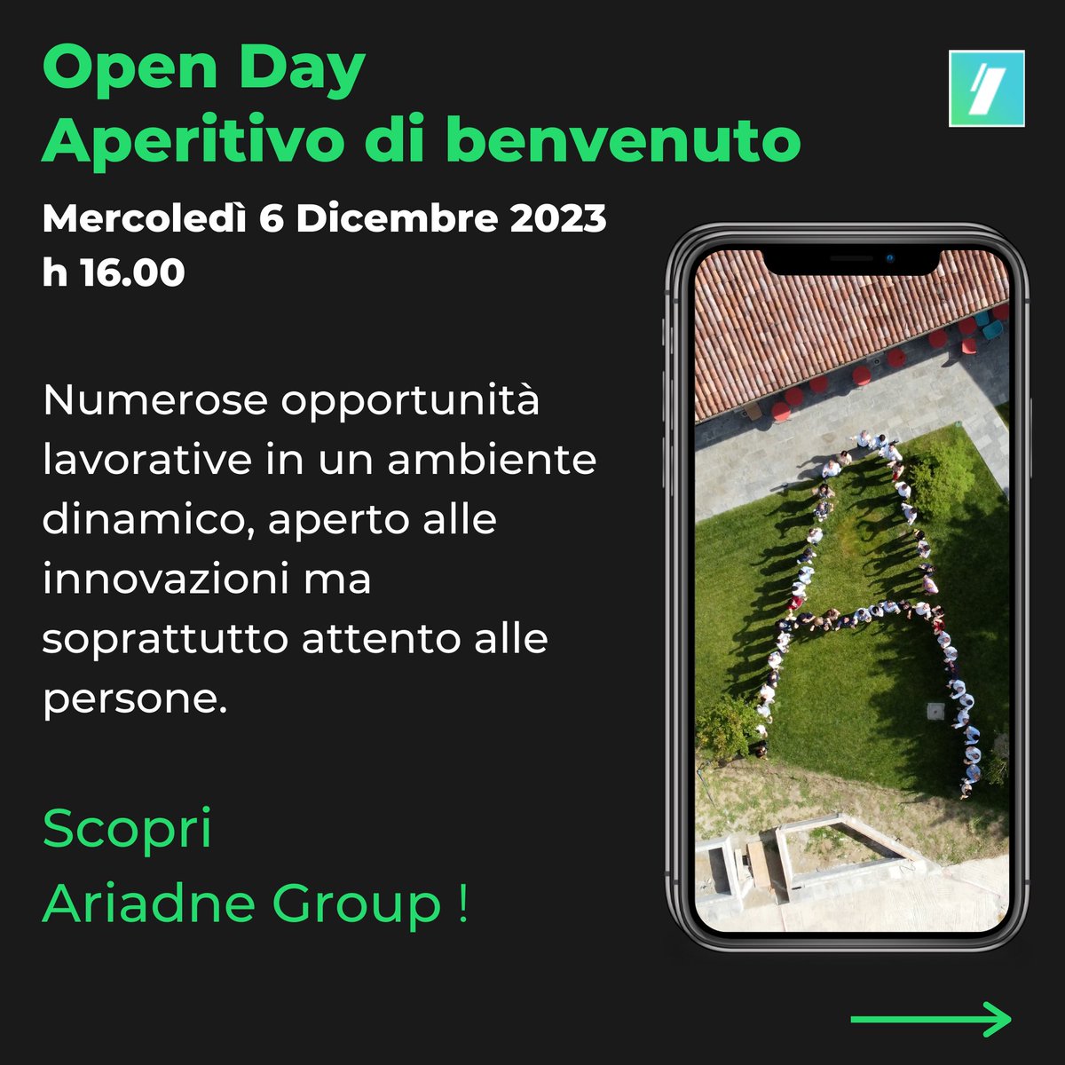 AriadneGroup's tweet photo. We are #hiring! 🔹
Software Engineers🔹DevOps Engineers🔹Junior Project Manager. 
Partecipa all'Open Day il 6 dicembre, h 16.00 nella sede di #AriadneGroup a Trivolzio (PV).  
Invia una mail con CV aggiornato a jobs@ariadne.it o chiama 3406834814 https://t.co/Xz9vxKUd2s