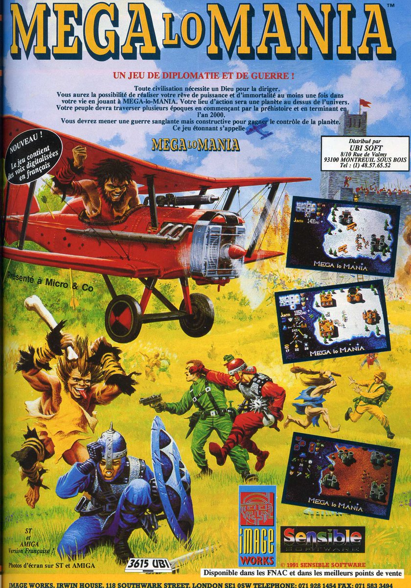 AllmightoFranky's tweet photo. La pub dans les mags JV des #80s #90s,pubs prises dans un #Joystick,#MegaloMania sur #AtariST et #AMiga,#Utopia de chez #Gremlin,et double-page #OCEAN avec #Elf et #WildWheels! #retro #retrogamin #oldschool #culturepub https://t.co/etTFXWbYff