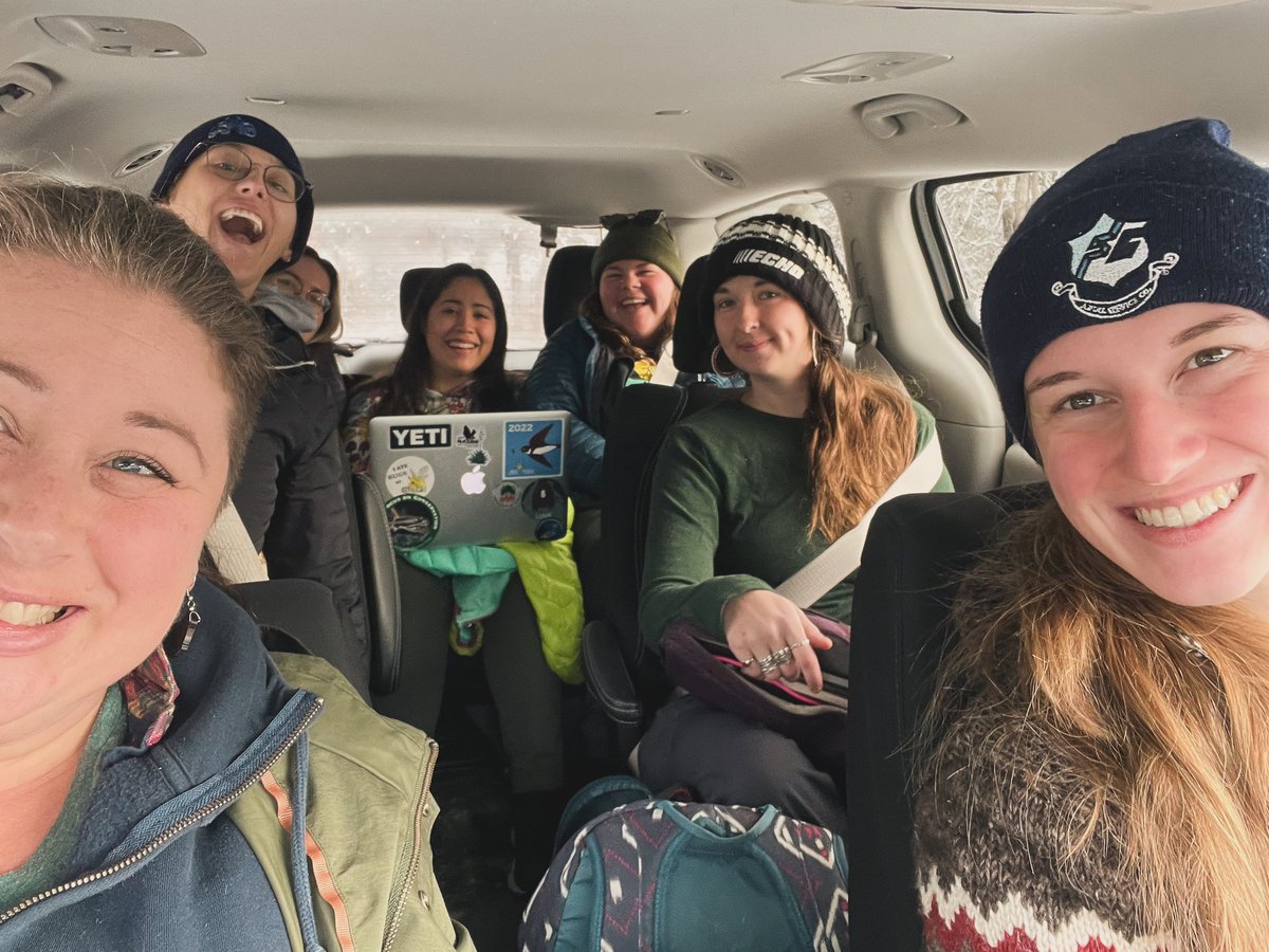 The #WISElab team is on our way to  share our experiences in #IndigenousScience with youth in Wiikwemkoong Unceded Territory. A last-minute invite, but we are up for the challenge! Our travelling office full of incredible students eager to spend the day in community 😆