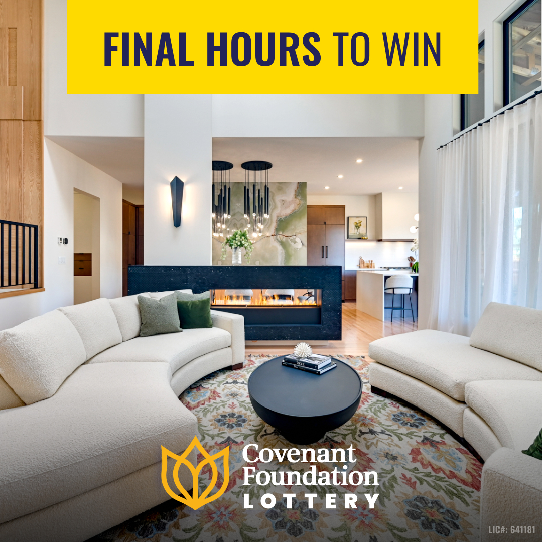 ⏰ Time is running out to win the $2.2 million Dream Home! 🏡 You could win big, all while supporting seniors' care at the 21 sites we support across Alberta. 🎟️Get your @covenantlottery tickets before midnight tonight. Visit covenantfoundationlottery.ca #yeg #yyc #homelottery