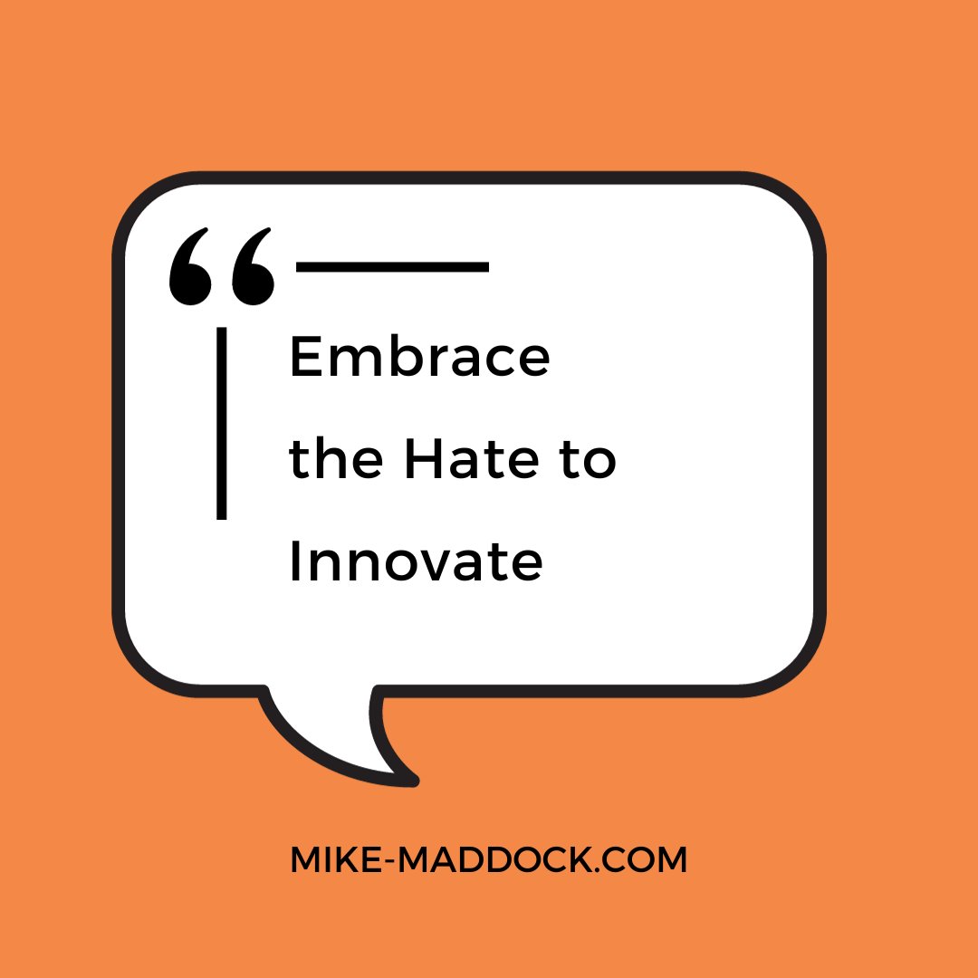 theideamonkey's tweet image. #ICYMI - learn why all leaders should Embrace the Hate to Innovate here! youtu.be/aKuIPf9dt0s
#mikemaddock #ideamonkey #flourishforums #advisoryboard #author #innovator #businessleader #ringleader #visionary #speaker