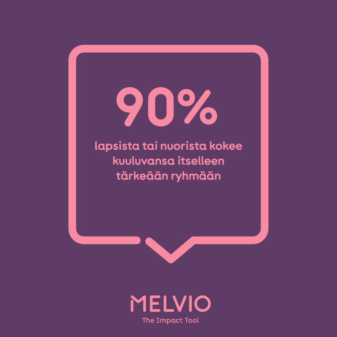 Me-säätiön kumppaneiden toimintaan osallistuvista lapsista ja nuorista 90 % kokee kuuluvansa itselleen tärkeään ryhmään. Jokaisella lapsella on oikeus fyysiseen, psyykkiseen ja sosiaaliseen hyvinvointiin. Hyvää lapsen oikeuksien viikkoa!💜