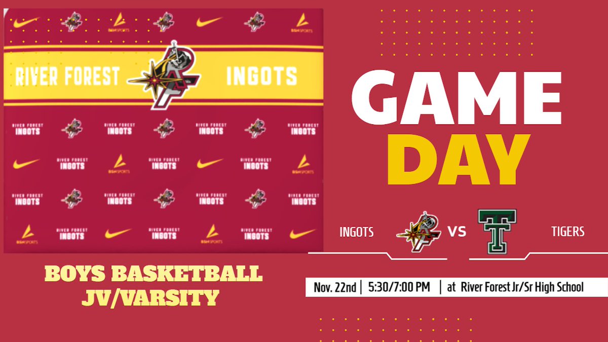 Team: Basketball (Boys V)
Event: La Crosse High School
When: 11/22/2023 at 7:00 pm CST
Where: River Forest Jr/Sr High School (Bill Logan Gymnasium)
Tickets: public.eventlink.com/tickets?t=60015