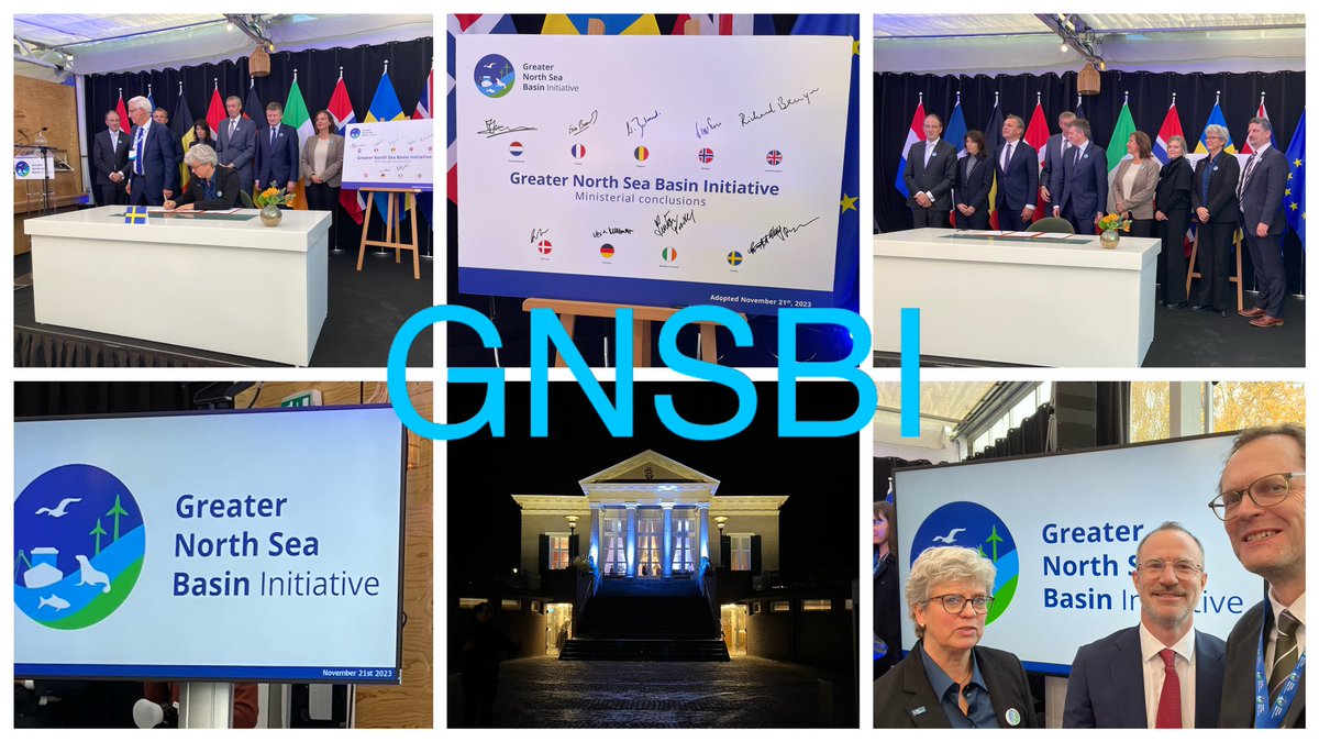 Yesterday the Greater North Sea Basin Initiative GNSBI for maritime spatial planning, efficient management processes and coordinating sectoral interests across boundaries was agreed 👍 
#maritimespatialplanning #MSP #Marineenvironment #Nature #Fisheries #Energy #Offshorewind
