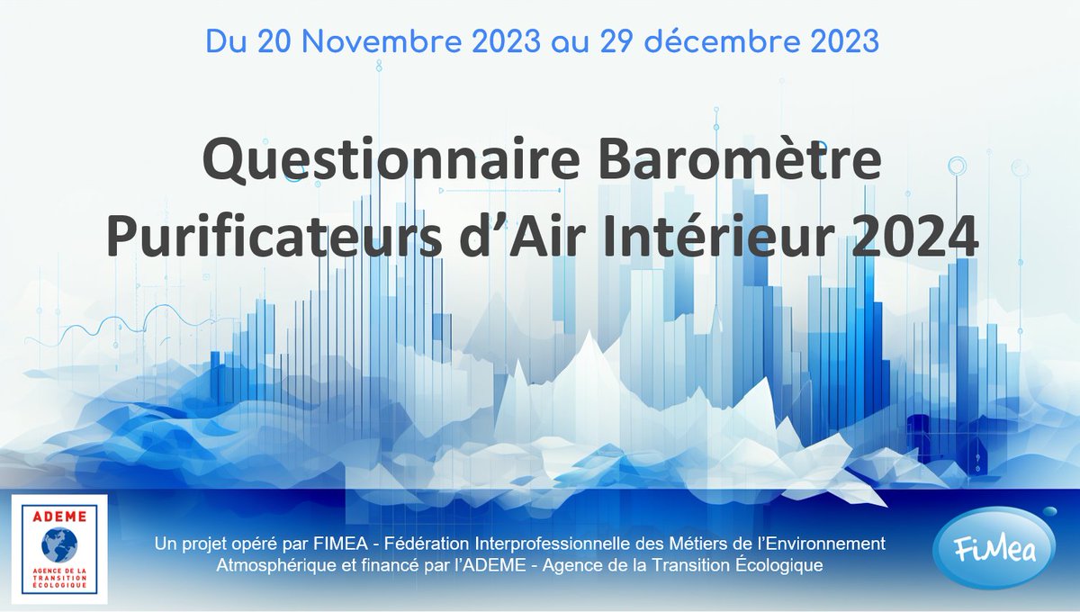 Fimea_fr's tweet photo. Décideur/acheteur intéressé par la qualité de l'air intérieur? Utilisateur de solutions de traitement ou juste curieux? Fabricant/distributeur de purificateurs d'air?

Répondez au questionnaire: https://t.co/hwTgMXVZFi

Contribuez au 1er baromètre dédié solutions #QAI ! @FIMEA_fr https://t.co/AstQppX2E4