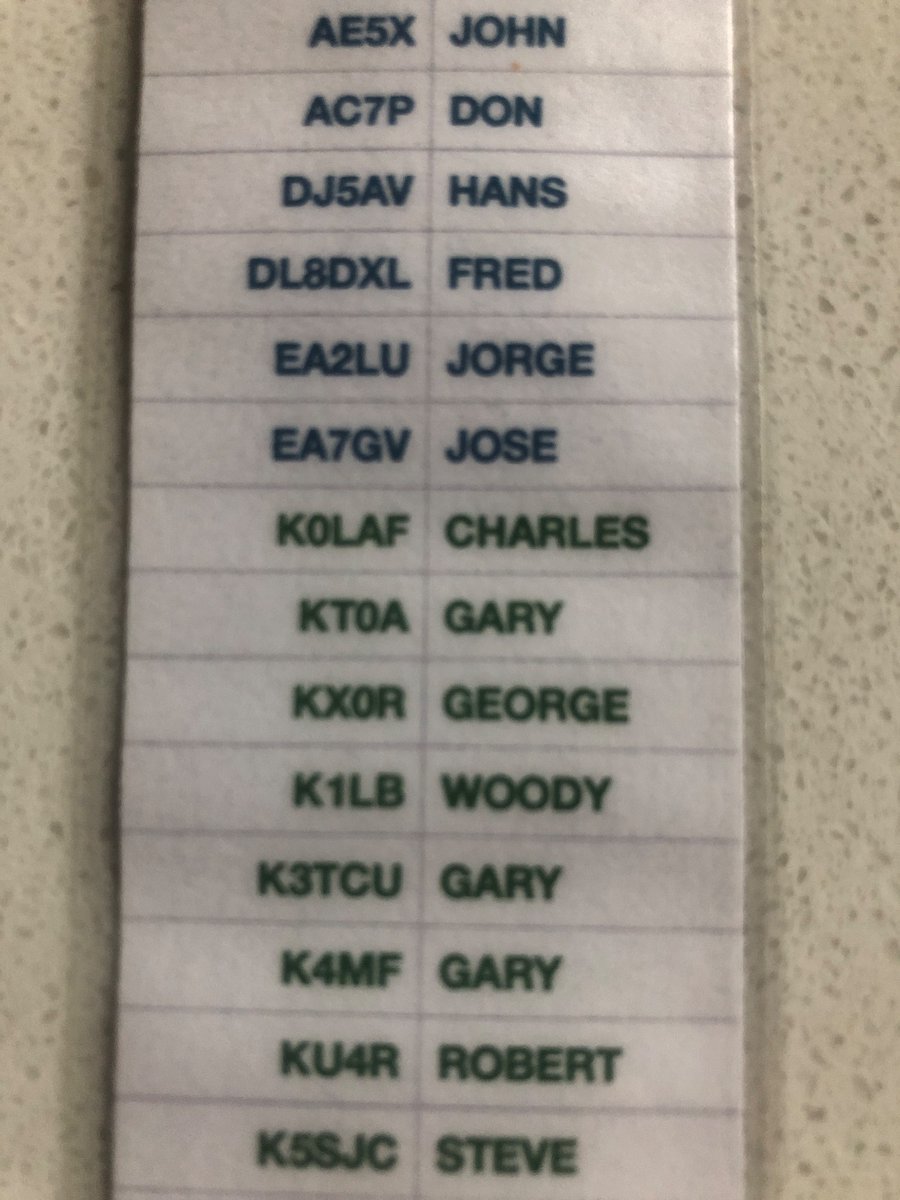 Fun project yesterday - I made a list of my top 50 SOTA chasers that I can’t instantly recall their name and made a laminated cheat sheet.  Hoping to make QSOs more personalized going forward.