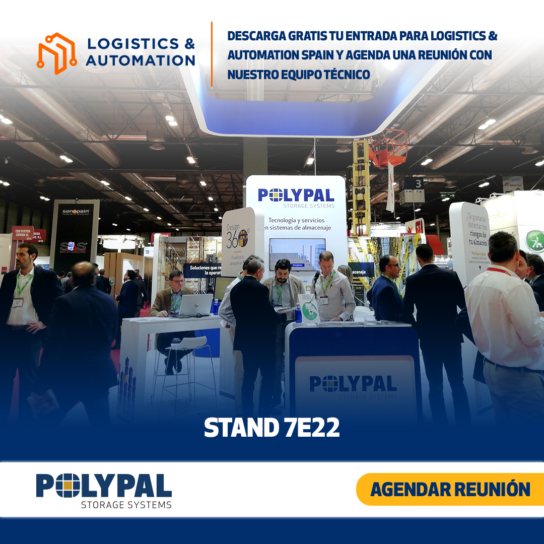 polypal_es's tweet photo. Descarga gratis tu entrada para #LogisticsAutomation y agenda una reunión con nuestro equipo técnico ► https://t.co/U52x9WgkNA | El evento referente de la #logística en España (29 y 30 de noviembre, #IFEMA MADRID) y en #POLYPAL no podíamos faltar. Visítanos en el stand 7E22 https://t.co/XZEWQG5xma