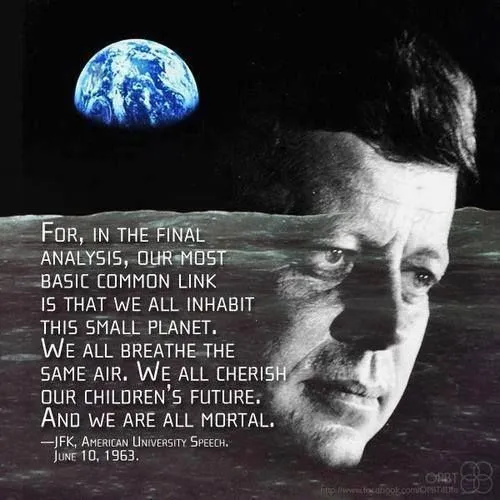 I believe in this country, I believe in all of you &amp; know that this can be a nation of hope, optimism, virtue, charity, justice &amp; faith. Faith in each other. 

On the 60th Anniversary of the #JFK assassination I'm reminded that we are all in this together &amp; the quote below.
