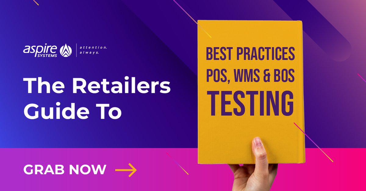 testing_aspire's tweet image. Grab the best guidebook for #testing warehouse management, point-of-sale and back-office systems. A strategic approach for better app delivery, achieving organizational objectives and satisfying customer needs. Read blog to know more 👉blog.aspiresys.com/testing/a-guid…