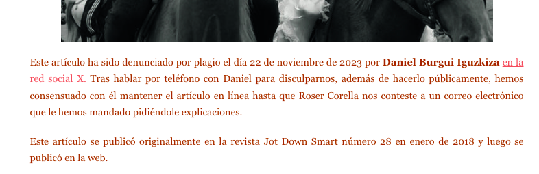 caravinagre's tweet photo. ⚠️ACTUALIZACIÓN:
@JotDownSpain se ha puesto inmediatamente en contacto conmigo, se han disculpado, han pedido explicaciones a la "supuesta autora", le han exigido la devolución de lo que cobró y se han comprometido a abonármelo. Además han puesto este anuncio en su web. ¡Gracias! https://t.co/DZD9yrSaIU