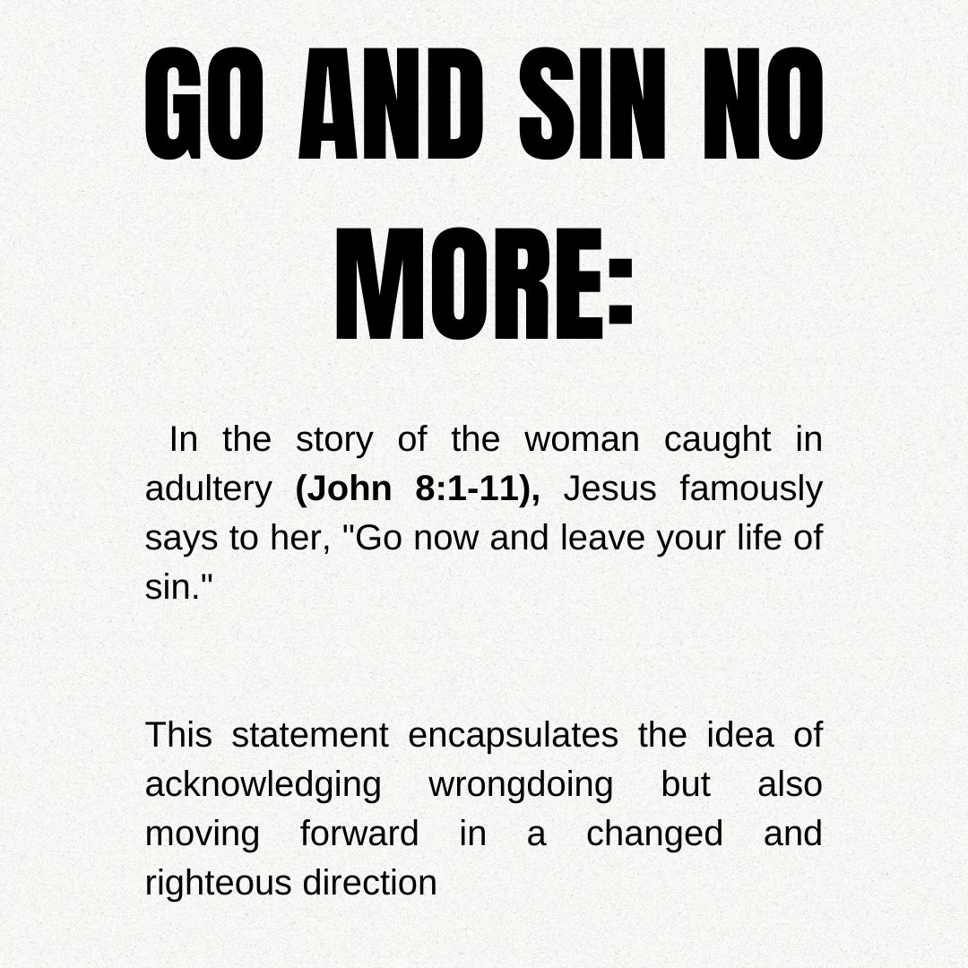 Did you know that: the advice of Jesus to sinners is often cantered on repentance, forgiveness, and a call to turn away from sin?