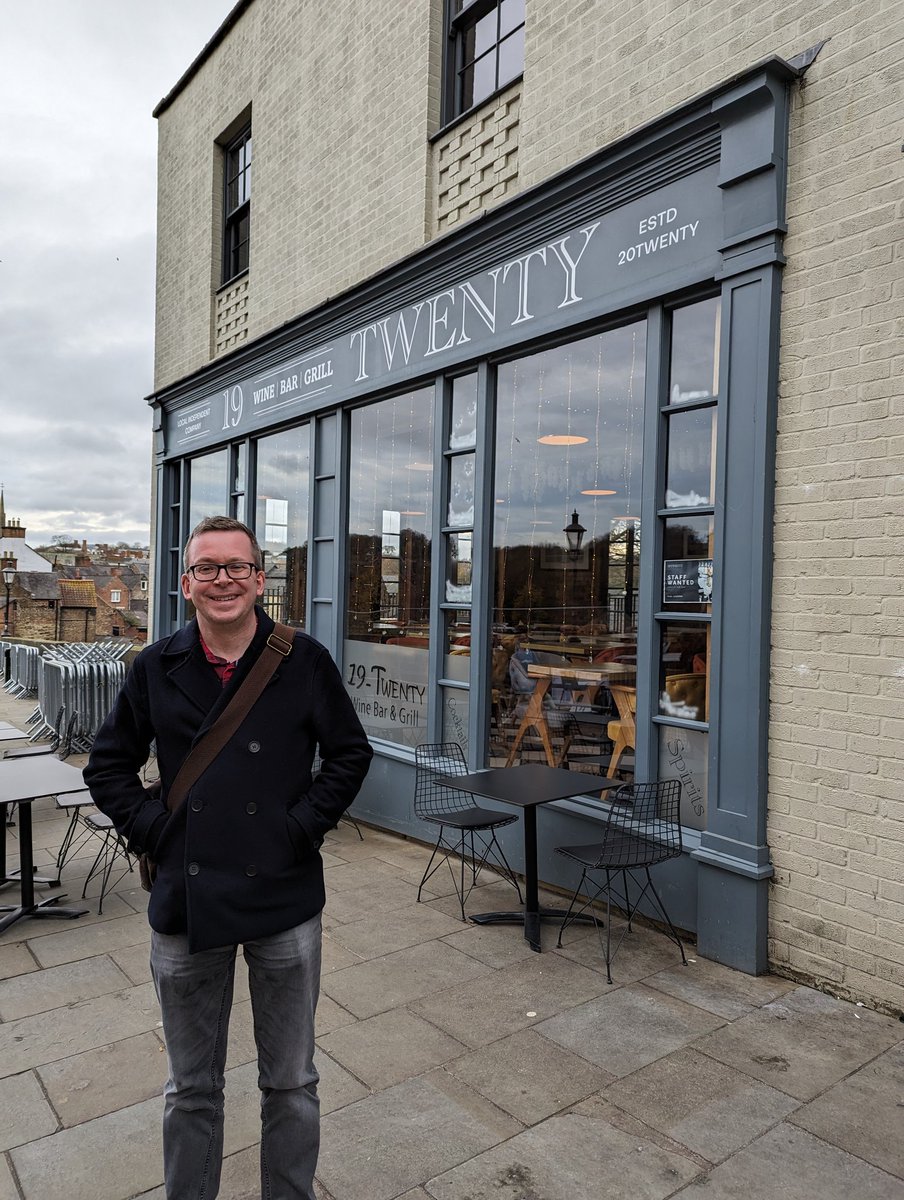 soult's tweet photo. Doing some more "research into the #Durham hospitality industry" with @Bartlett_96 - aka enjoying a very big lunch at one of the city's excellent indie eateries 😋 https://t.co/jidzILAbvv