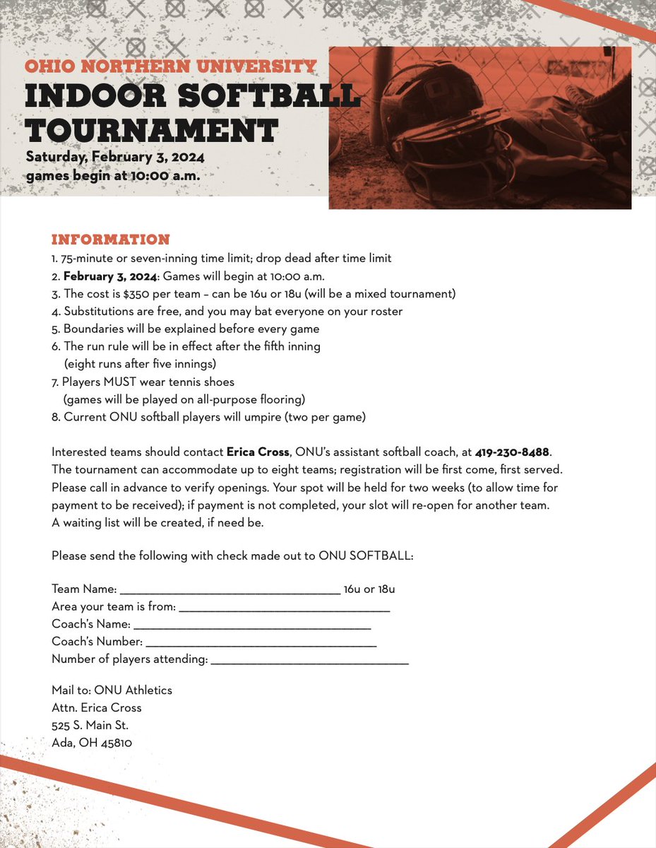 ATTN TRAVEL TEAMS:
We still have 3 spots open for our Indoor Tournament on Saturday, February 3rd! Txt me today to confirm your spot!