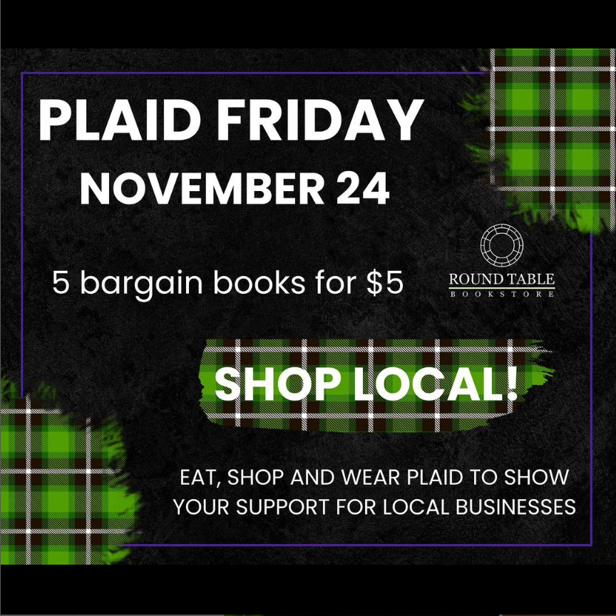 Check out Augmented at @roundtablebookstore in North Topeka!  Check out their Plaid Friday event for 5 bargain books for $5 with more specials and deals all day!

#scifi #dystopian #augmentednovel #newrelease #lgbtq #mjdouglas #roundtablenoto