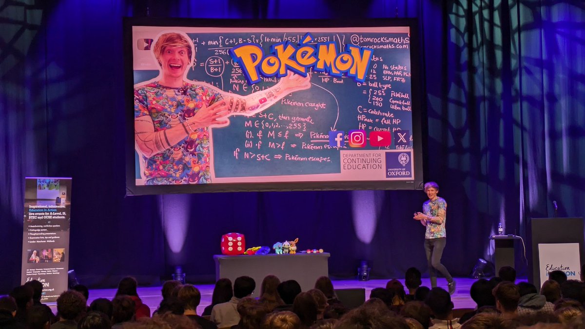 Final talk today! From <a href="/tomrocksmaths/">Dr Tom Crawford</a> of <a href="/OxUniMaths/">Oxford Mathematics</a> here at <a href="/uniofwarwick/">University of Warwick</a> on the subject of *checks notes* POKÉMON!!!