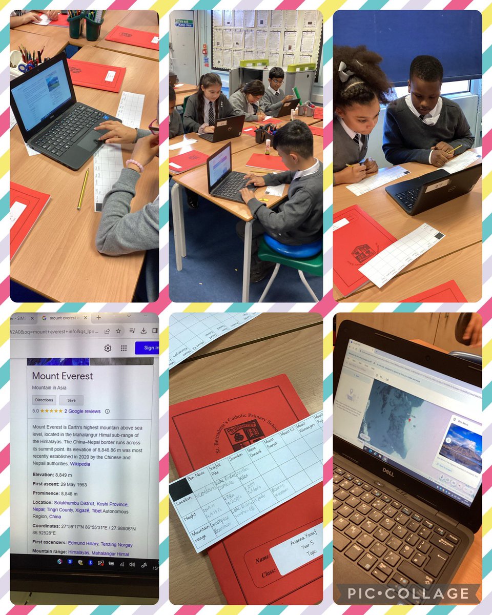 StBernsPrimary's tweet photo. β°οΈExciting times in Year 5 as children dive into the world of mountains using laptops for research. π§ποΈ #StBernsGeography #Year5 https://t.co/NF3o6bAX5S