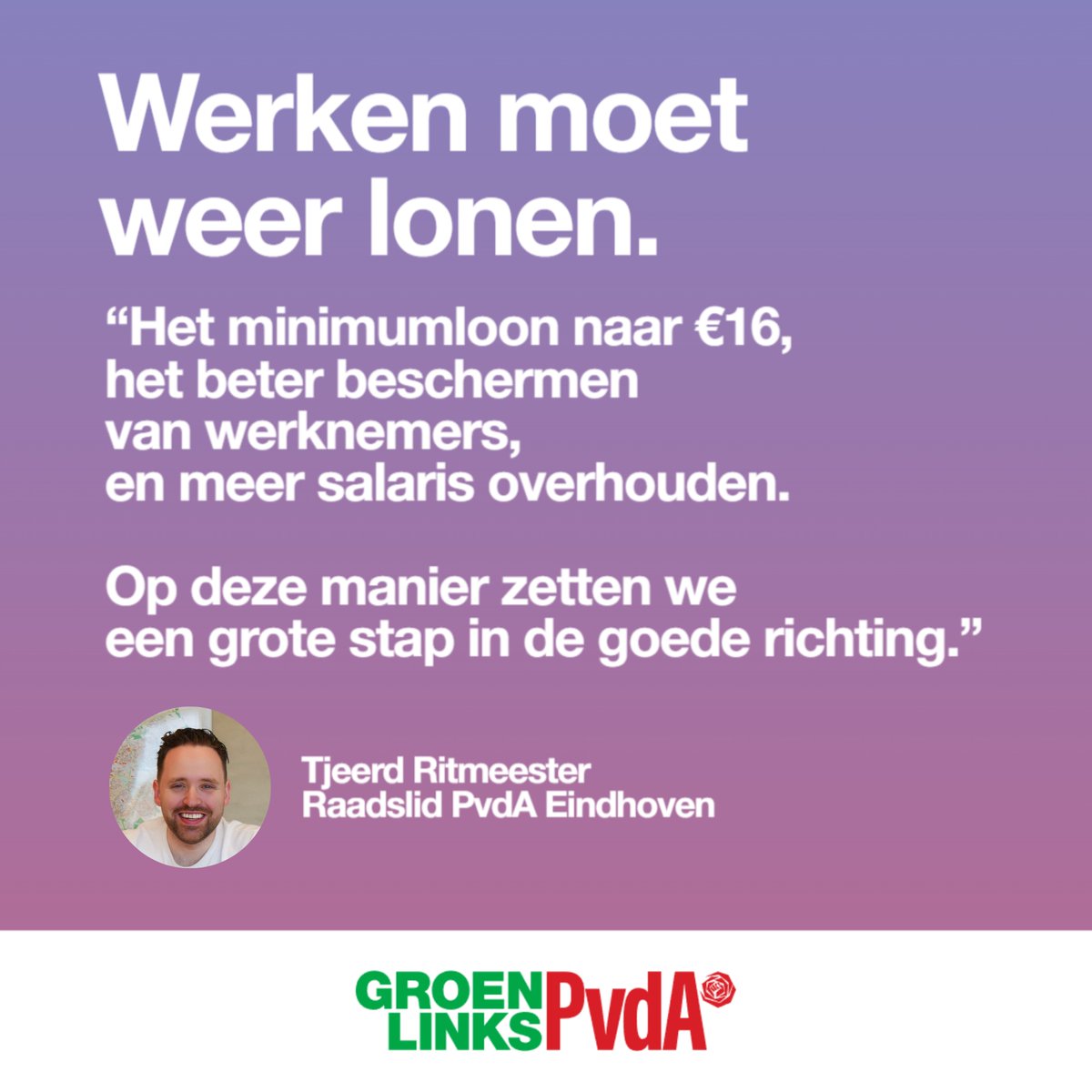PvdA Eindhoven (@pvdaeindhoven) on Twitter photo ๐ณ๏ธโจ Stem vandaag voor een rechtvaardigere toekomst! โจ๐ณ๏ธ
๐ผ๐ช De kracht van verandering ligt in jouw handen. Kies voor een sterkere, eerlijkere samenleving. ๐๐ค Kies <a href="/groenlinks/">GroenLinks</a> <a href="/PvdA/">Partij van de Arbeid</a> voor een duurzame รฉn eerlijke toekomst! ๐น๐ฎ
#SamenKanHet #GroenLinksPvdA <a href="/TSR1989/">Tjeerd S. Ritmeester</a> ๐ณ๏ธโจ Stem vandaag voor een rechtvaardigere toekomst! โจ๐ณ๏ธ
๐ผ๐ช De kracht van verandering ligt in jouw handen. Kies voor een sterkere, eerlijkere samenleving. ๐๐ค Kies <a href="/groenlinks/">GroenLinks</a> <a href="/PvdA/">Partij van de Arbeid</a> voor een duurzame รฉn eerlijke toekomst! ๐น๐ฎ
#SamenKanHet #GroenLinksPvdA <a href="/TSR1989/">Tjeerd S. Ritmeester</a>