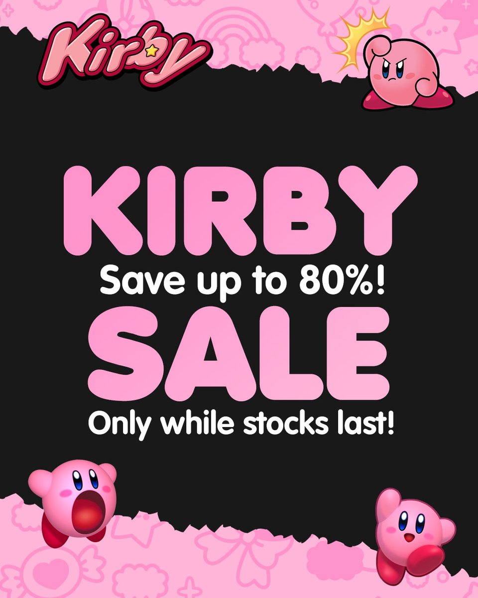 BlippoCom's tweet image. 😍 KIRBY MERCH ON SALE! 😍 Shop Kirby merch from Japan up to 80% OFF! ✨ Plus get FREE SHIPPING! 🛍🛒 Only while stocks last! 💝

#blippo #kirby #kirbysale #nintendojapan #kirbyfan #kirbyaddict #pinkfriday #pinkfridaysale #kawaiisale #cutestsaleever
