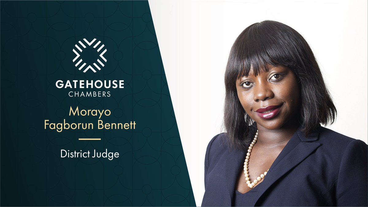 We're delighted to announce that Morayo @FagborunBennett has been appointed as a District Judge on the South Eastern Circuit, based at Central Family Court and Central London Trial Centre, with effect from 15 January 2024. Many congratulations to her! gatehouselaw.co.uk/morayo-fagboru…