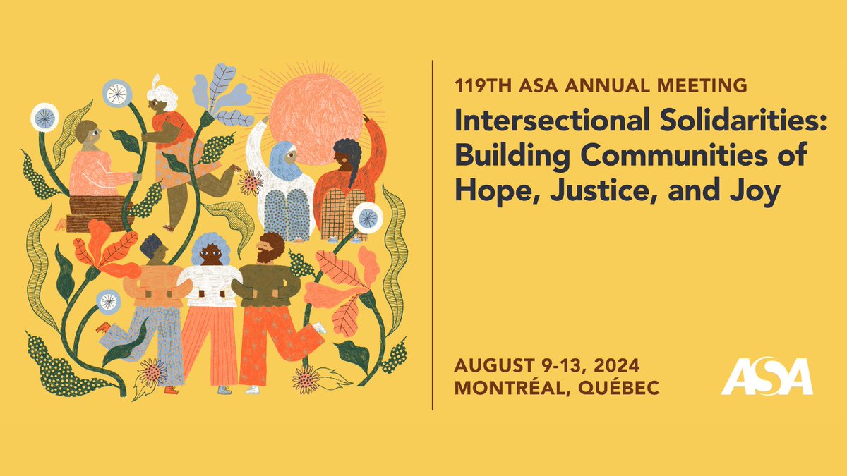 The #ASA2024 online portal is open for submissions! In addition to paper/extended abstract submissions, proposals will be accepted for courses, workshops, preconferences, and symposiums. The deadline is February 26. bit.ly/3LKaH7K