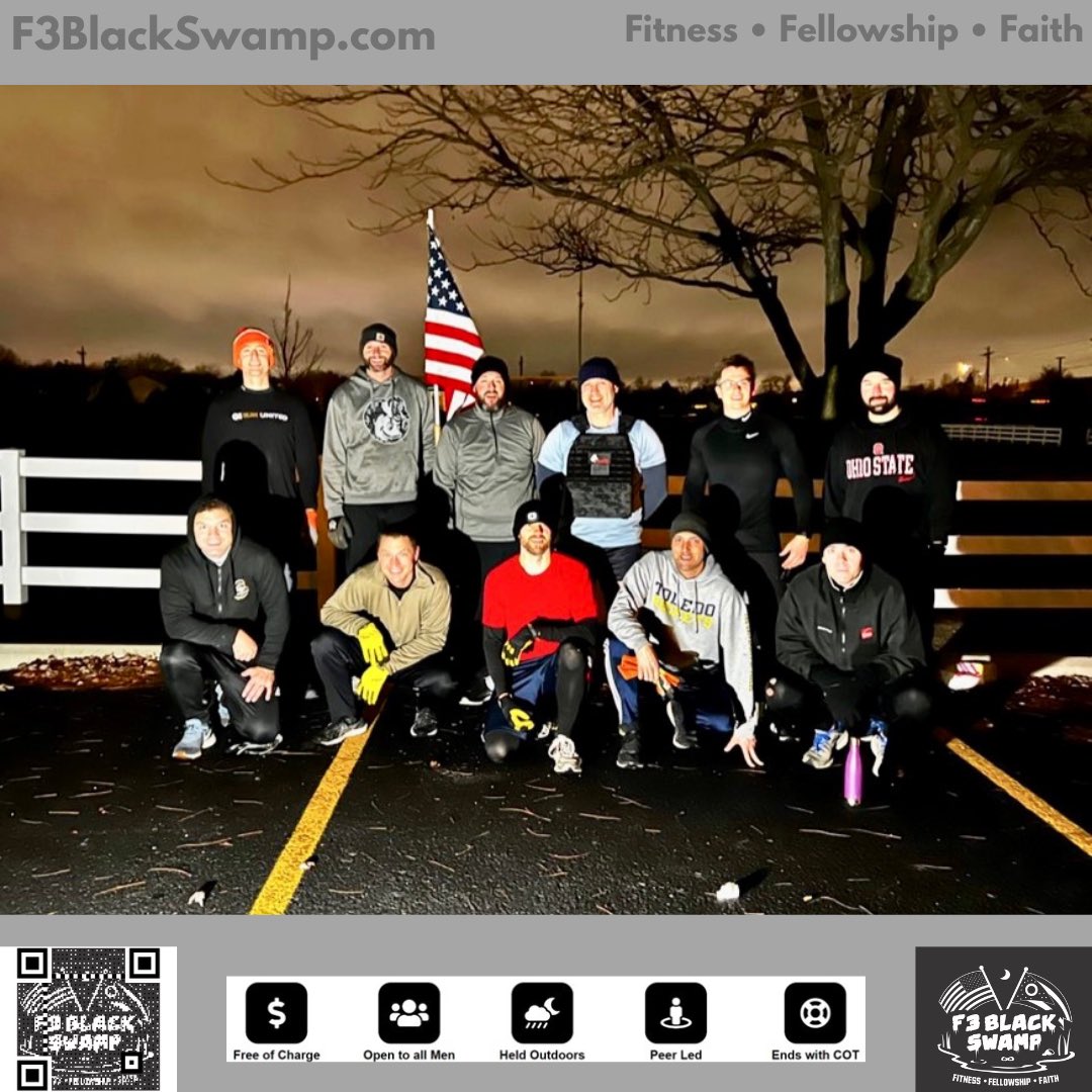 F3BlackSwamp's tweet photo. The men of the #Swamp got after it at 4 AO’s to focus on 1st F &amp; another AO with a #FreedToLead study to focus on 3rd F. All got > 1% better.

Thanks “Da Fridge” from
@F3Omaha for posting #DownRange at #ThePit!

#F3 #F3BlackSwamp #IronSharpensIron #Fitness #Fellowship #Faith https://t.co/MXCRDXGaZY