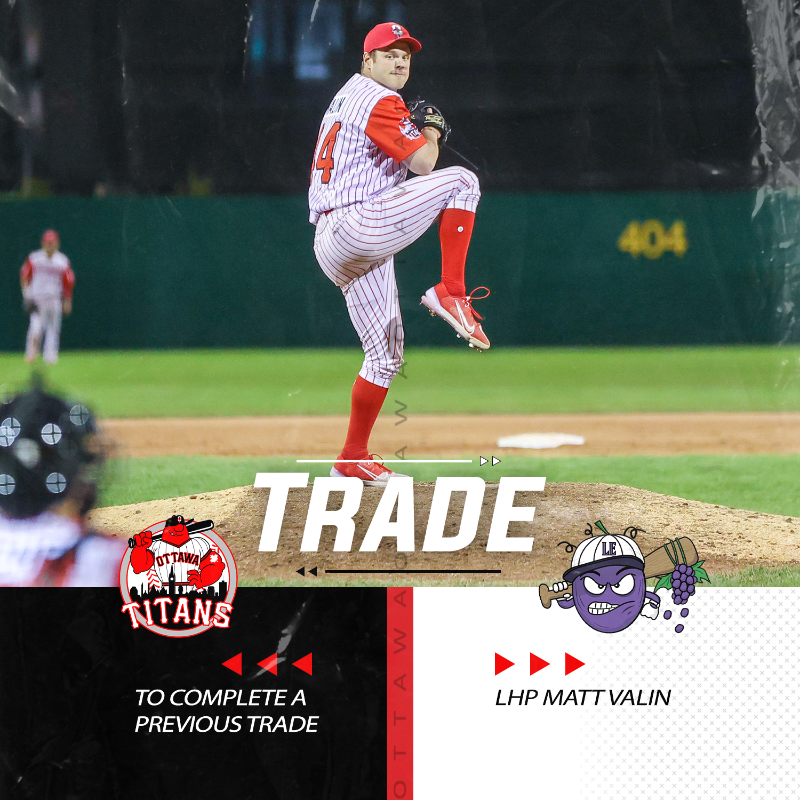 ottawa_titans's tweet photo. OFFICIAL: We've made the following moves ⬇️

♦️ Agreed to 2024 contracts with RHP Evan Elliott 🍁 and LHP Frankie Giuliano

♦️ Traded LHP Matt Valin to the Lake Erie Crushers to complete a previous trade

♦️ Accepted and Declined 2024 contract options

#HereToStay

Details ⬇️