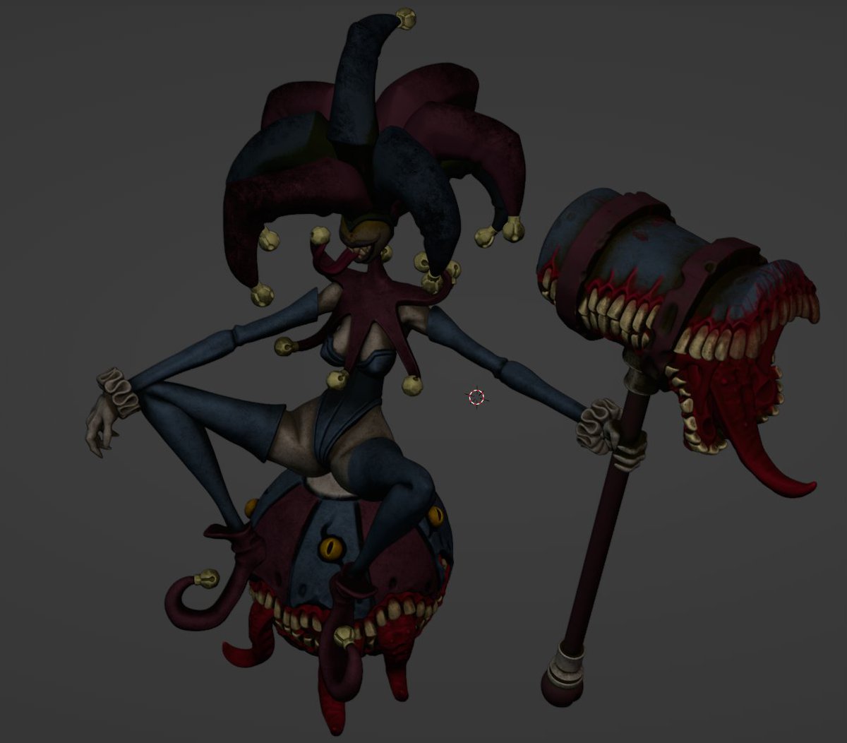 TflingWorkshop's tweet photo. Just finished "colorizing" the Clowntrick Harlequin Pinup model from @thebattleyak Should be loaded onto the printer soon to be printed in beautiful full color! We have a lot more models to showcase really soon! Stay Tuned.... https://t.co/lcXb9NX9GH