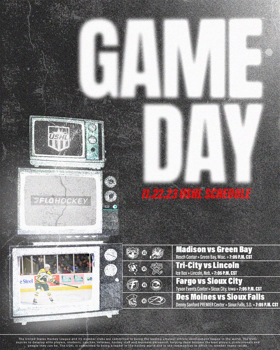 USHL's tweet photo. Four games taking place in the USHL tonight including a battle between No. 1 vs. No. 2 in the West.
πΊ https://t.co/gDqriURrbk
π https://t.co/eJXEex2HLF
#StatsRise | @FloHockey https://t.co/NLKBOe2xi5