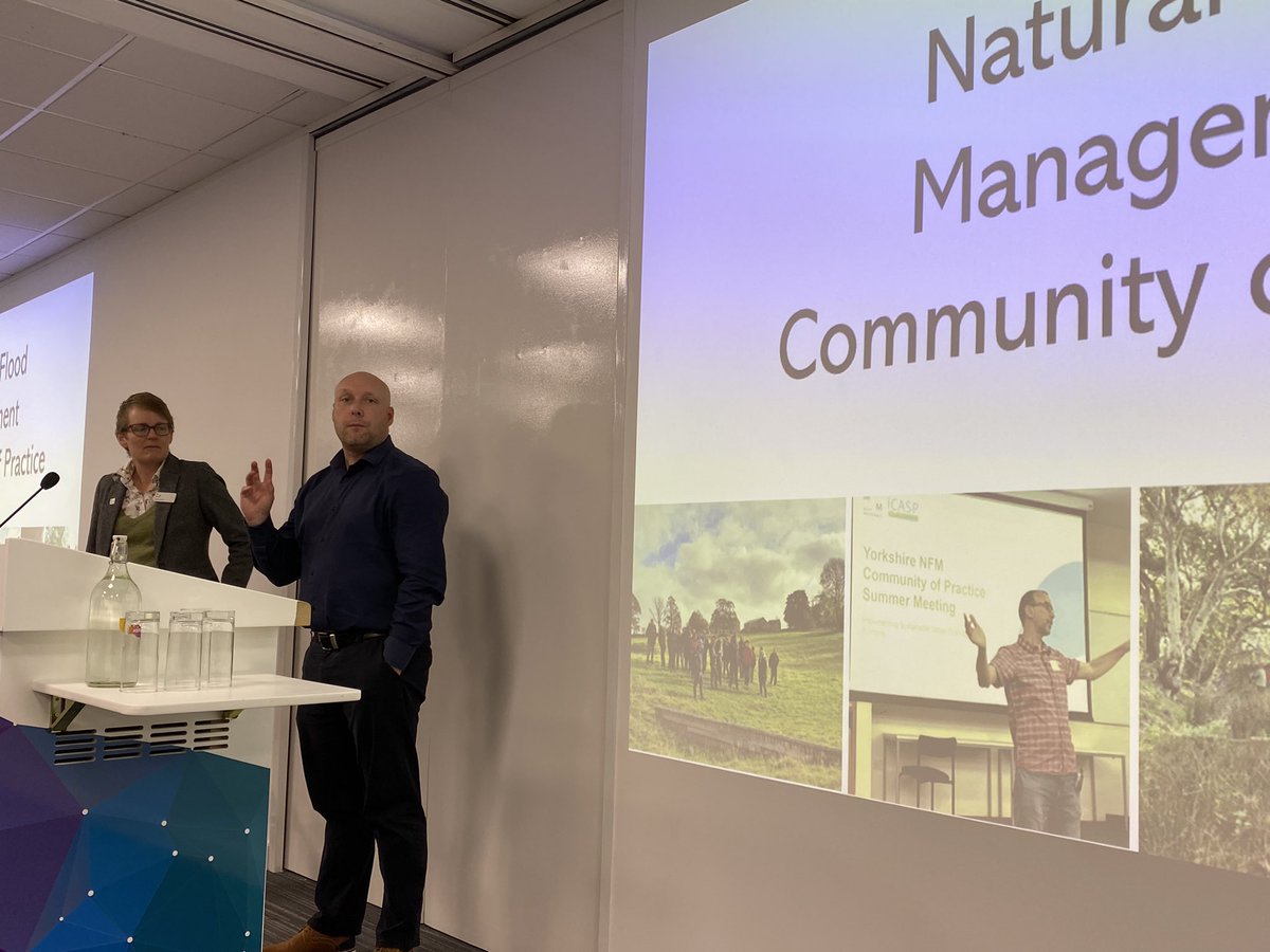YorkshireiCASP's tweet photo. Yorkshire Natural Flood Management Community of Practice is celebrating 5 years since it started.
Emma Wren @MottMacDonald & @JonathanPMoxon shared at #Confluence23 the successes of this forum for learning, networking & sharing best practice https://t.co/UHWtPoKj4u