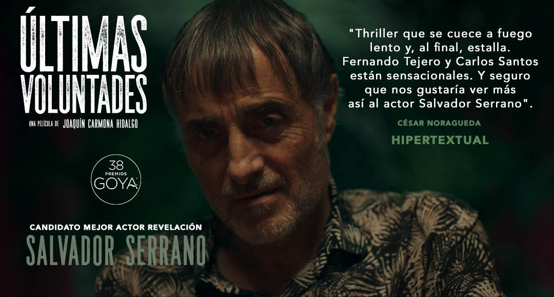 Nuestro candidato a los Premios Goya de la Academia de cine a Mejor Actor Revelación la defiende el veterano Salvador Serrano. 

No podemos estar más de acuerdo con <a href="/Noragueda/">César Noragueda</a>, nos gustaría verle más así‼️

#premiosgoya2024 #ultimasvoluntadespelicula #mejoractorrevelacion