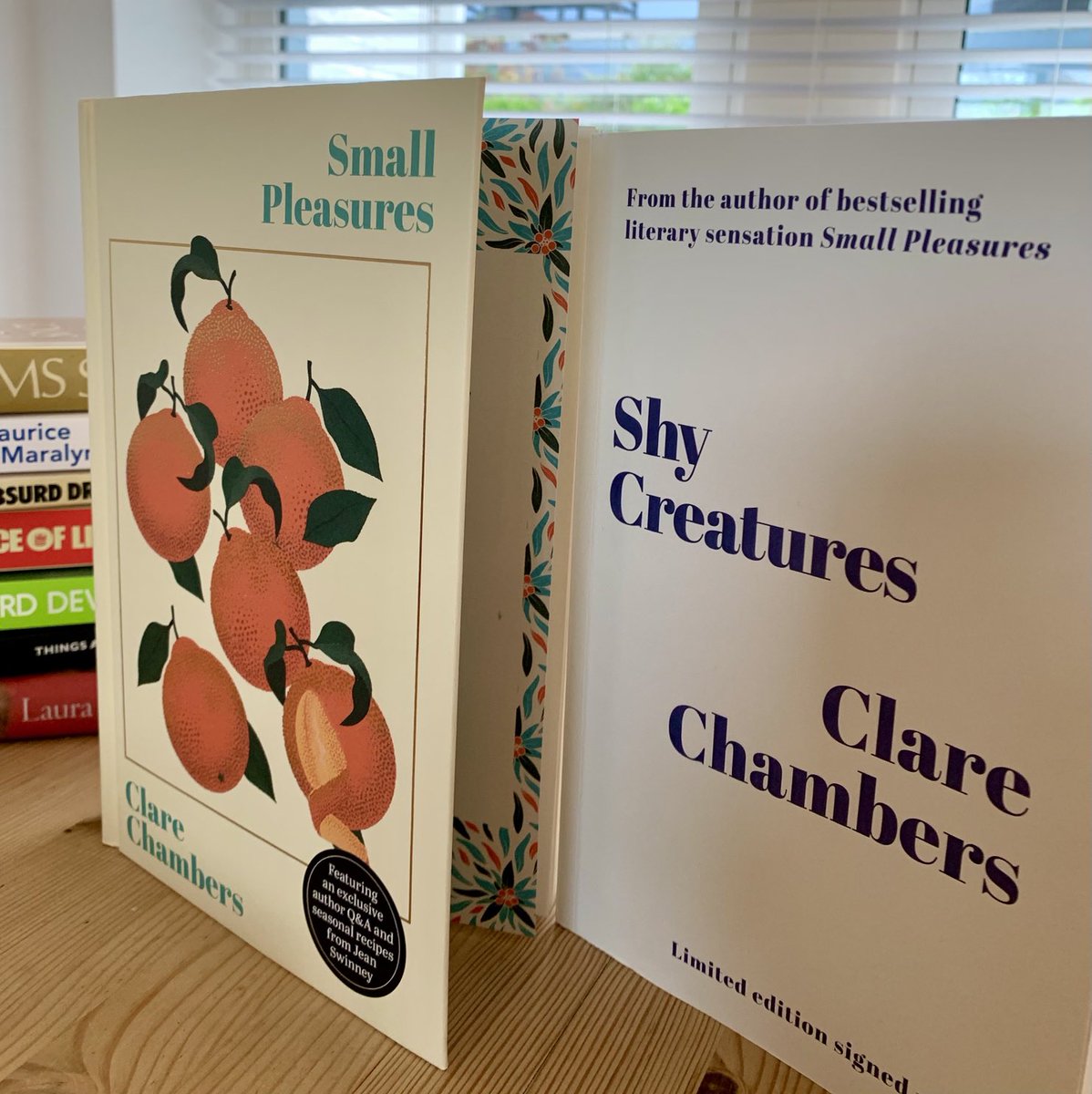 📚 Excellent news:
The new novel #ShyCreatures by ⁦@ClareDChambers⁩ is coming in August 2024 . . if that seems like a long time to wait you can now get this beautiful new edition of Small Pleasures (& bonus material) in time for Xmas! 🙏 ⁦@wnbooks⁩ ⁦@gigicroft⁩