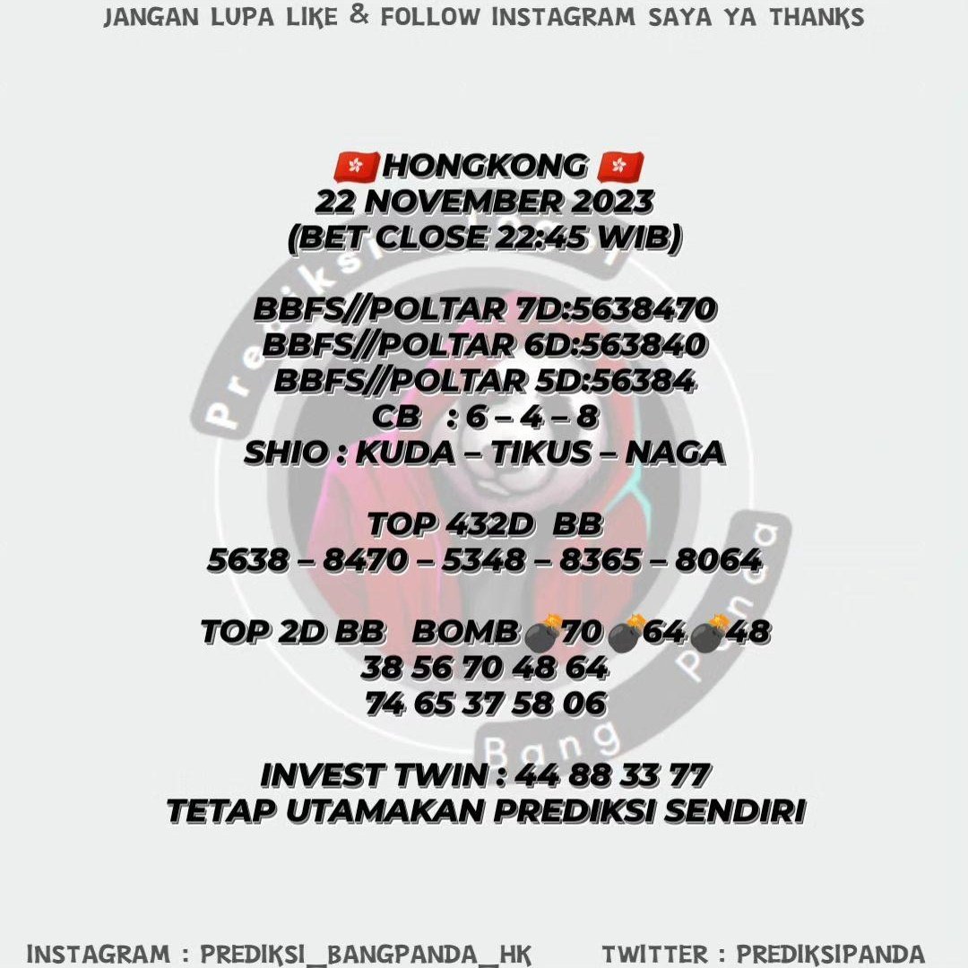 PrediksiPanda's tweet photo. HONGKONG 03 / 11 / 2023
PREDIKSI INI TANPA MAHAR DAN TIDAK DI PUNGUT BIAYA APA PUN
#prediksihk #prediksihongkong #prediksitogelhongkong #prediksitogelhariini #angkajitu #angkatogel #prediksijitu #prediksitogelhongkong #prediksi #inatoto #inatogel #bocorantogelsgp #bocoranhk https://t.co/0ZzS1DbASp