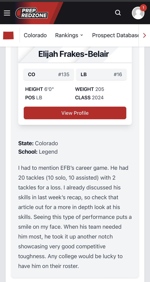 Elijah Frakes-Belair (@eli_frakes33) on Twitter photo Thank you again <a href="/MattT8Scouting/">Matt Tate</a> and <a href="/PrepRedzoneCO/">Prep Redzone Colorado</a> for the recognition, I definitely left it all on the field for my final HS game in the Elite 8. Ready to contribute at the next level!
<a href="/On3sports/">On3</a>
<a href="/LemmingReport/">Tom Lemming</a>
<a href="/247recruiting/">247Sports Recruiting</a>
<a href="/PlaymakerCorner/">Playmaker’s Corner</a>
<a href="/CoPreps/">Colorado Prep Report</a>
<a href="/coloradopreps/">Colorado Preps</a> Thank you again <a href="/MattT8Scouting/">Matt Tate</a> and <a href="/PrepRedzoneCO/">Prep Redzone Colorado</a> for the recognition, I definitely left it all on the field for my final HS game in the Elite 8. Ready to contribute at the next level!
<a href="/On3sports/">On3</a>
<a href="/LemmingReport/">Tom Lemming</a>
<a href="/247recruiting/">247Sports Recruiting</a>
<a href="/PlaymakerCorner/">Playmaker’s Corner</a>
<a href="/CoPreps/">Colorado Prep Report</a>
<a href="/coloradopreps/">Colorado Preps</a>