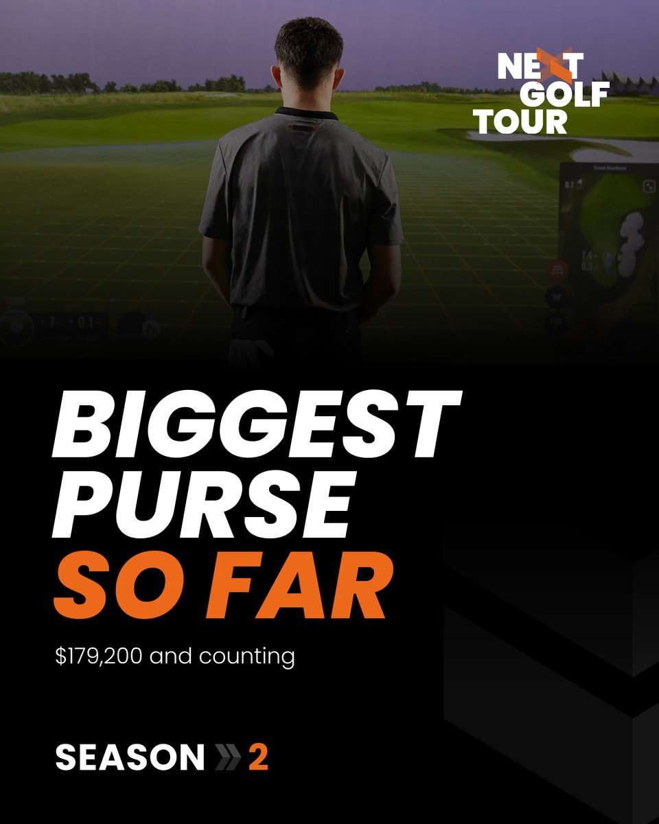 NEXTGolfTour's tweet image. ⛳️ Season 2 is shaping up to be great! The purse for Round 1 is currently at a staggering $172,400! 🏆 

With 724 (and counting!) competitors, competition is fierce. Secure your spot! Sign-ups closing tomorrow at 11:59pm CET. 🚀 

#NEXTGolfTour #ProGolf #GolfTournament