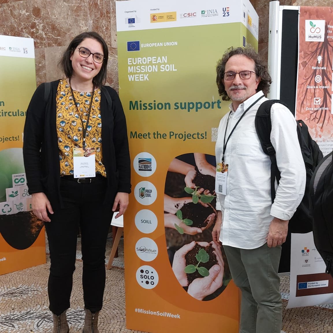 Rocío Barros and Carlos Rad attended the #EuropeanMissionSoilWeek, an annual event aimed at promoting 'A Soil Deal for Europe'.

👉Through @Tribiomeproject and @biosysmo  we work to preserve soil health by finding innovative techniques for soil decontamination, and much more.