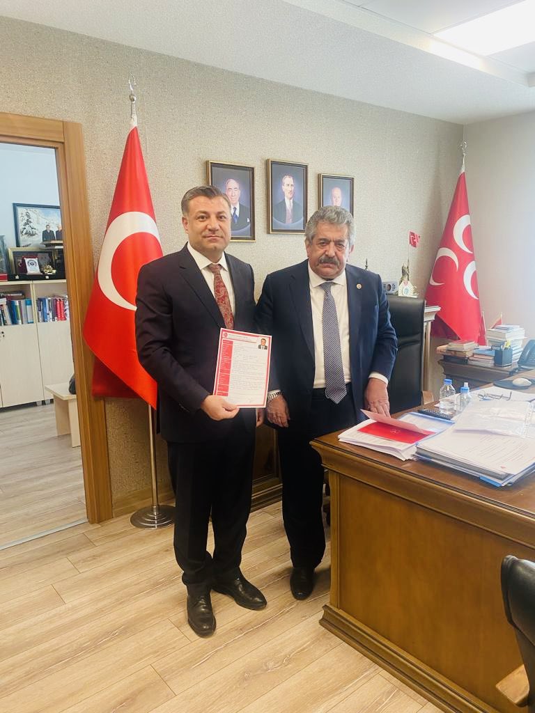 2024 yılı Mahalli İdareler Seçimleri için üyesi  olmaktan şeref duyduğum; sönmeyecek ateşimiz Türk milletinin son kalesi; Milliyetçi Hareket Partisi’ne Şanlıurfa Büyükşehir Belediye Başkanlığı için aday adaylığı başvurumu yaptım. Genel Merkezimizde kıymetli kabul ve destekleri