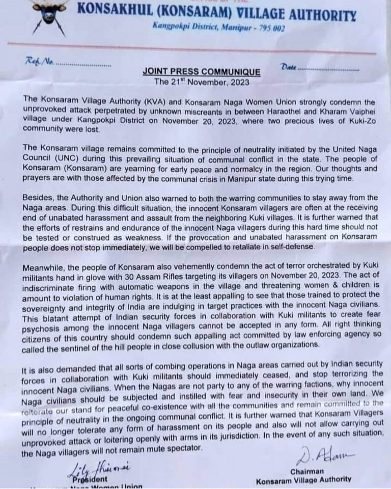 Kukis are starting to threaten nagas as well. It is the right time for the naga brothers to react and get rid of the threats.
#KukiLiesXposed #Kuki_ZoEngineeredViolence #KukiMilitants 
#SaveManipur #ThisIsManipur