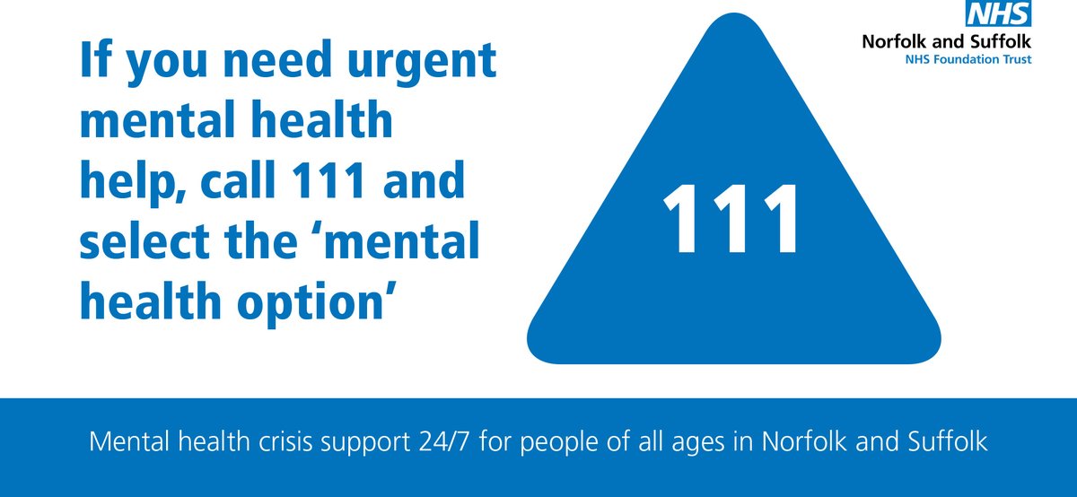 NSFTtweets's tweet photo. The 111 Mental Health service is available for people of all ages.

Access the helpline by calling 111 and selecting the 'mental health option'. If you need a carer, friend or family member to call on your behalf, you will need to provide your consent to the call handler. https://t.co/0btM9CD3u8