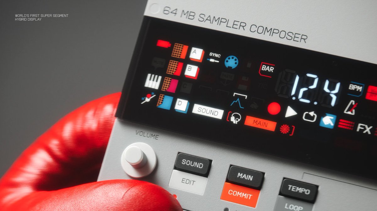 9to5toys's tweet photo. The Pocket Operator goes pro! Teenage Engineering debuts wild new must-see EP–133 K.O. II sampler with the ‘world’s first super segment hybrid display’ – now available for purchase https://t.co/nItiyIxyen by @justinkahnmusic https://t.co/Jb2o2Qedzr