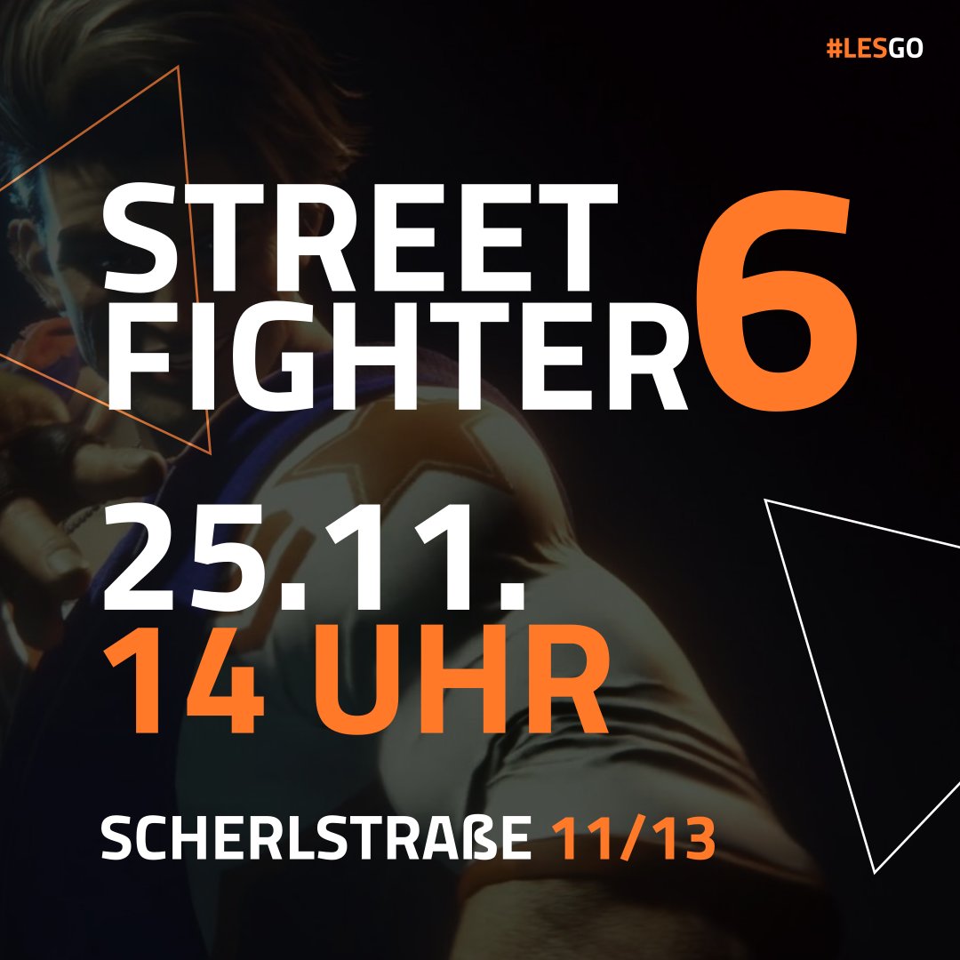 LeipzigeSports's tweet photo. Am Samstag, den 25.11. veranstalten wir einen Street Fighter 6 Nachmittag. Du hast Bock mitzumachen? Dann komm in unser Vereinsheim!  
#LESGO #les #leipzigesports #esport #esportleipzig #gaming #gamingcommunity #streetfightervi #streetfighter6 https://t.co/J9h4MXe8S5