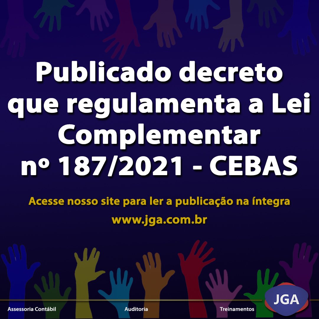 JGA3Setor's tweet image. O Decreto nº 11.791 DE 21/11/2023 regulamenta a LC nº 187, de 16/12/2021, que dispõe sobre a certificação das entidades beneficentes. Acesse nosso site para ler a publicação na íntegra. jga.com.br

#cebas #filantropia #3setor #terceirosetor