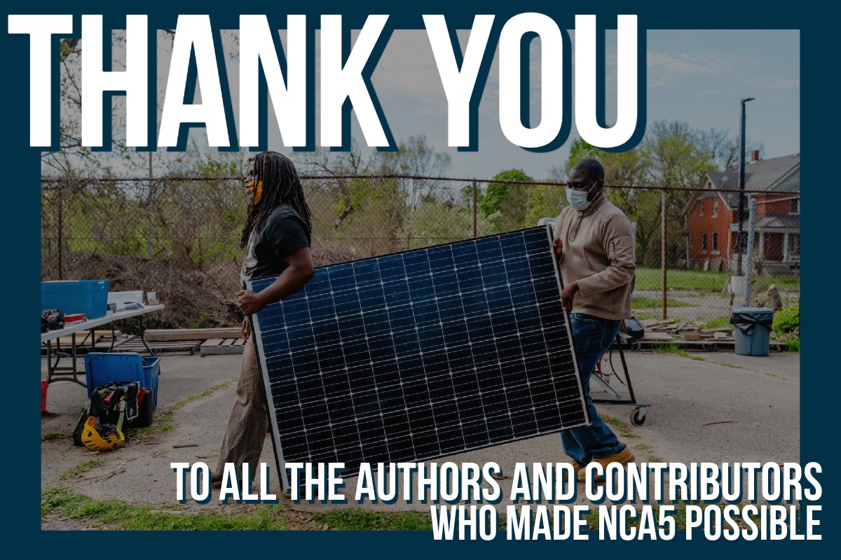To the hundreds of authors, reviewers and technical contributors all over the U.S., as well as thousands of citizens who took the time to provide input for the Fifth National Climate Assessment #NCA5