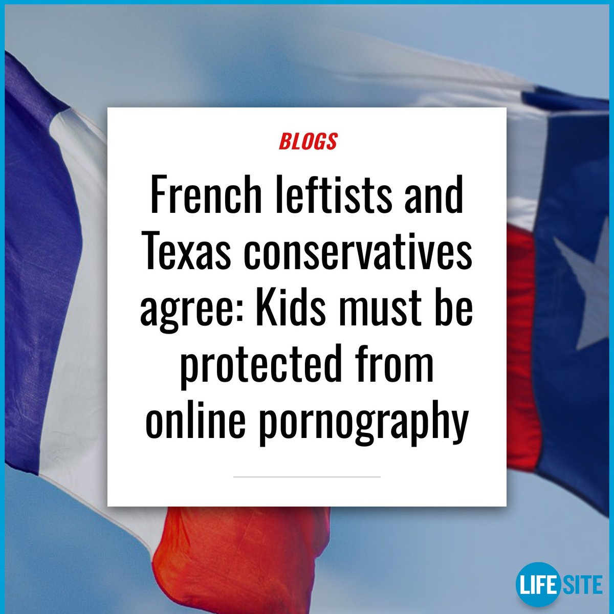 LifeSite's tweet image. The US Fifth Circuit Court of Appeals voted in favor of Texas AG @KenPaxtonTX on November 15 in his bid to protect a law requiring age verification on porn websites.

MORE: lifesitenews.com/blogs/french-l…

#Porn #ageverification #Texas #France #ProtectOurKids #news