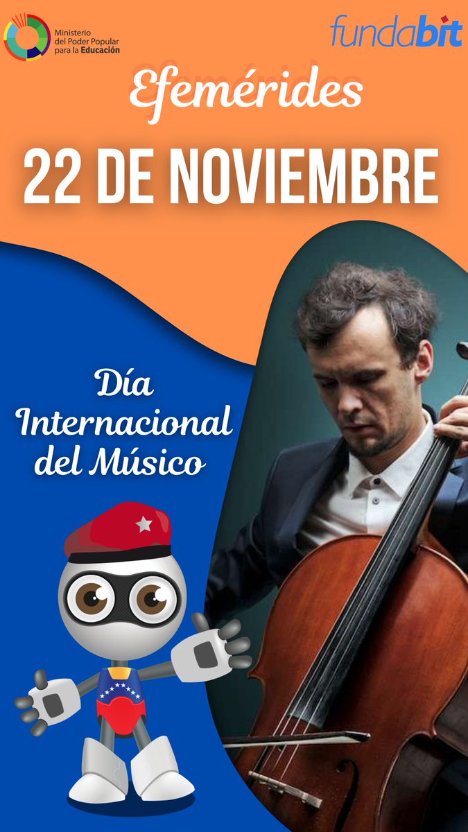#22Nov Día Internacional del Músico es una celebración para reconocer y valorar la importancia de la música y los músicos en nuestras vidas. Es un momento para disfrutar de la música y agradecer a aquellos que nos regalan su talento y pasión.