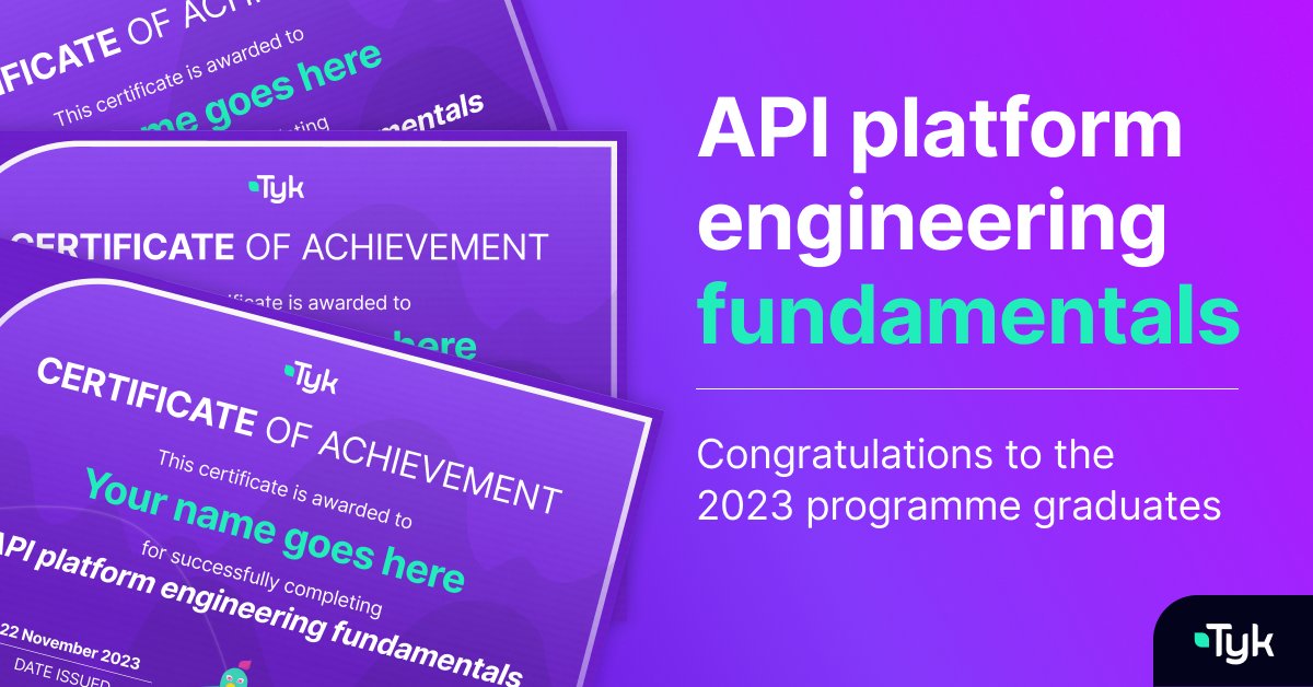 tyk_io's tweet image. 🎓 Exciting week for Tyk - Congrats to our API engineering grads! 
📅 Join our grad celebration hangout, Wed 1 pm ET/6 pm GMT. Connect with guest speakers, dive into insights, and mark this achievement together!
tykio.info/49PKZJ4 #TykGraduation #APIEngineering