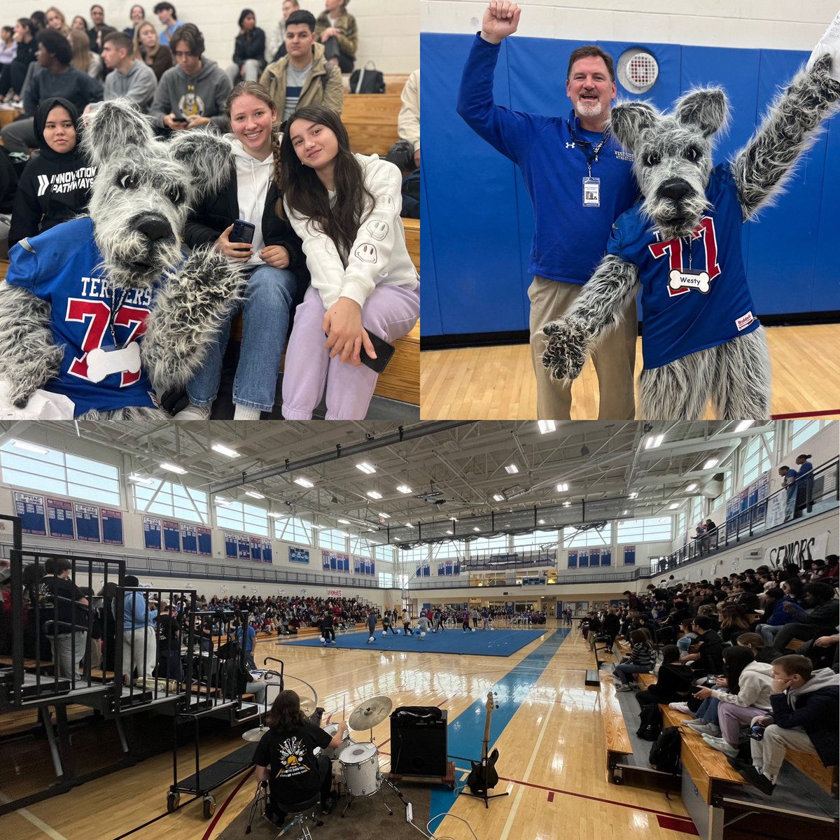 WSPS_WSHS's tweet image. Pep Rally 2023!!!! We will see everyone at 10 am tomorrow for the Thanksgiving Day football game at Clark Field. 
#WestSide #Terriers