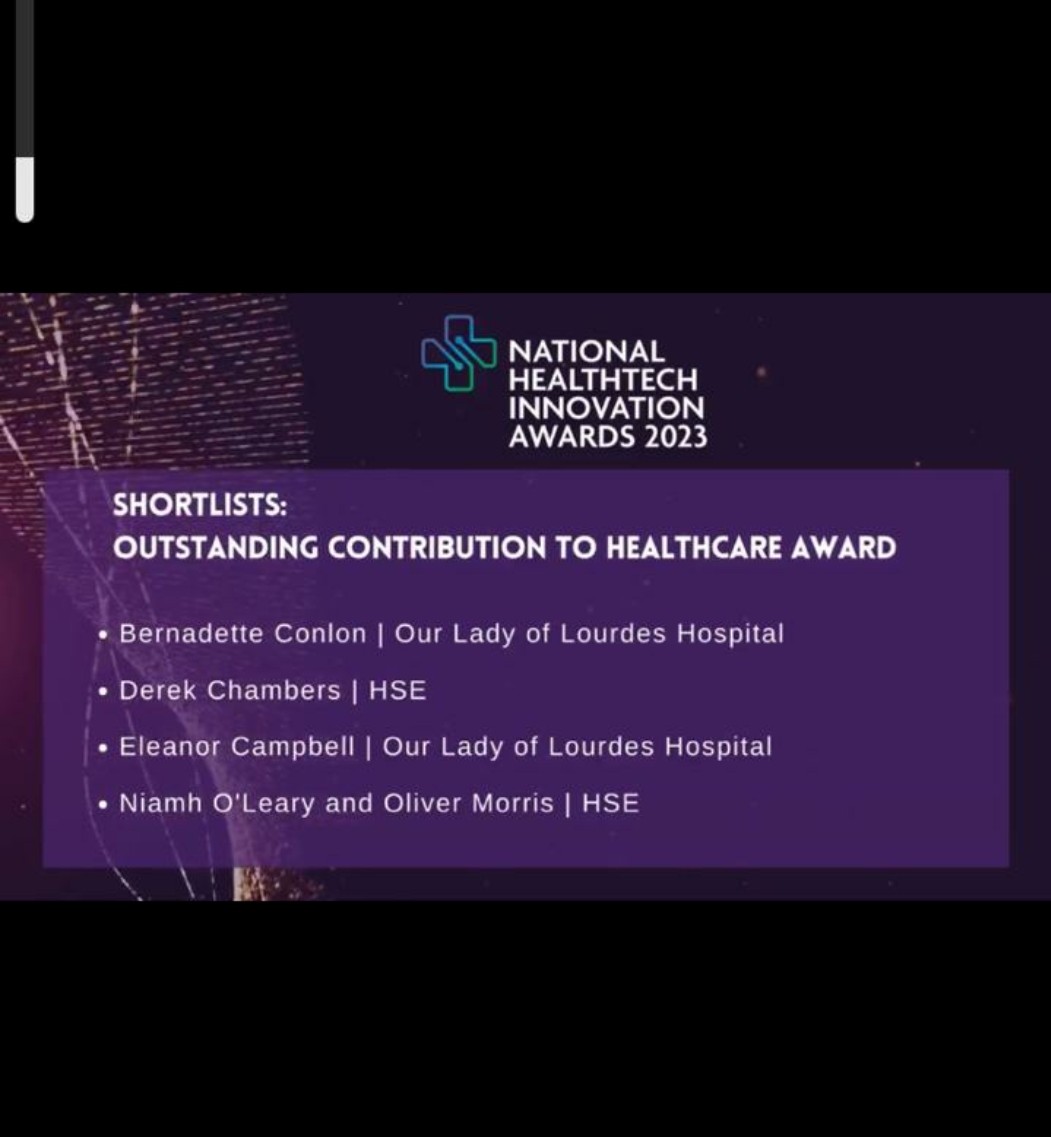 Very unexpected but trilled to be shortlisted for outstanding contribution to healthcare award nominated by @OpenMedicalLtd @HealthTech_IRL @roddyr29 @FLS_Ireland @NursingOlol @ortho