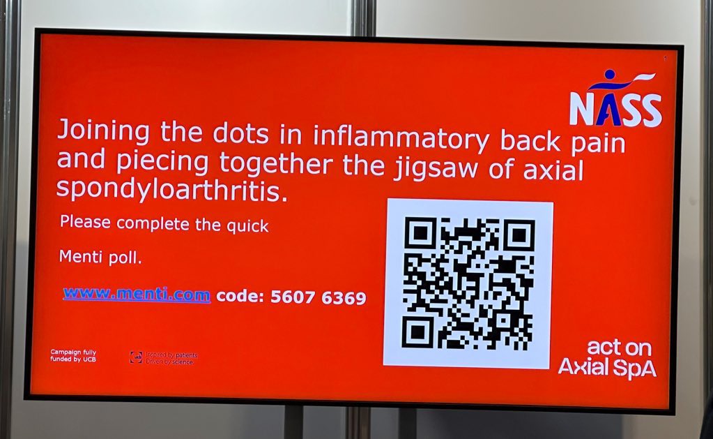 Sam Bhide (She/her) (@physiozensam) on Twitter photo If you are <a href="/TherapyExpo/">Therapy Expo</a> please join <a href="/NASSexercise/">NASS</a> champions discussion #axialspa and reducing diagnostic delay of 8.5 to 1
<a href="/LucyhMccann/">Lucy McCann</a> <a href="/JamesHollandfcp/">James Holland</a> <a href="/JennyElkins15/">Jenny Elkins</a> If you are <a href="/TherapyExpo/">Therapy Expo</a> please join <a href="/NASSexercise/">NASS</a> champions discussion #axialspa and reducing diagnostic delay of 8.5 to 1
<a href="/LucyhMccann/">Lucy McCann</a> <a href="/JamesHollandfcp/">James Holland</a> <a href="/JennyElkins15/">Jenny Elkins</a>