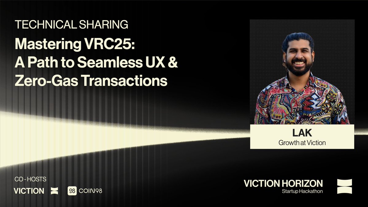 BuildOnViction's tweet photo. 🎯  Ready to unlock the secrets of VRC25, the most sought-after token standard at Viction?

Join Lak, Growth at Viction, for an valuable technical workshop on "Mastering VRC25: A Path to Seamless UX and Zero-Gas"

🎯  Join NOW 👉https://t.co/efbifGQYmn 

#VictionHorizon #VRC25 https://t.co/eeDdn5iEDS
