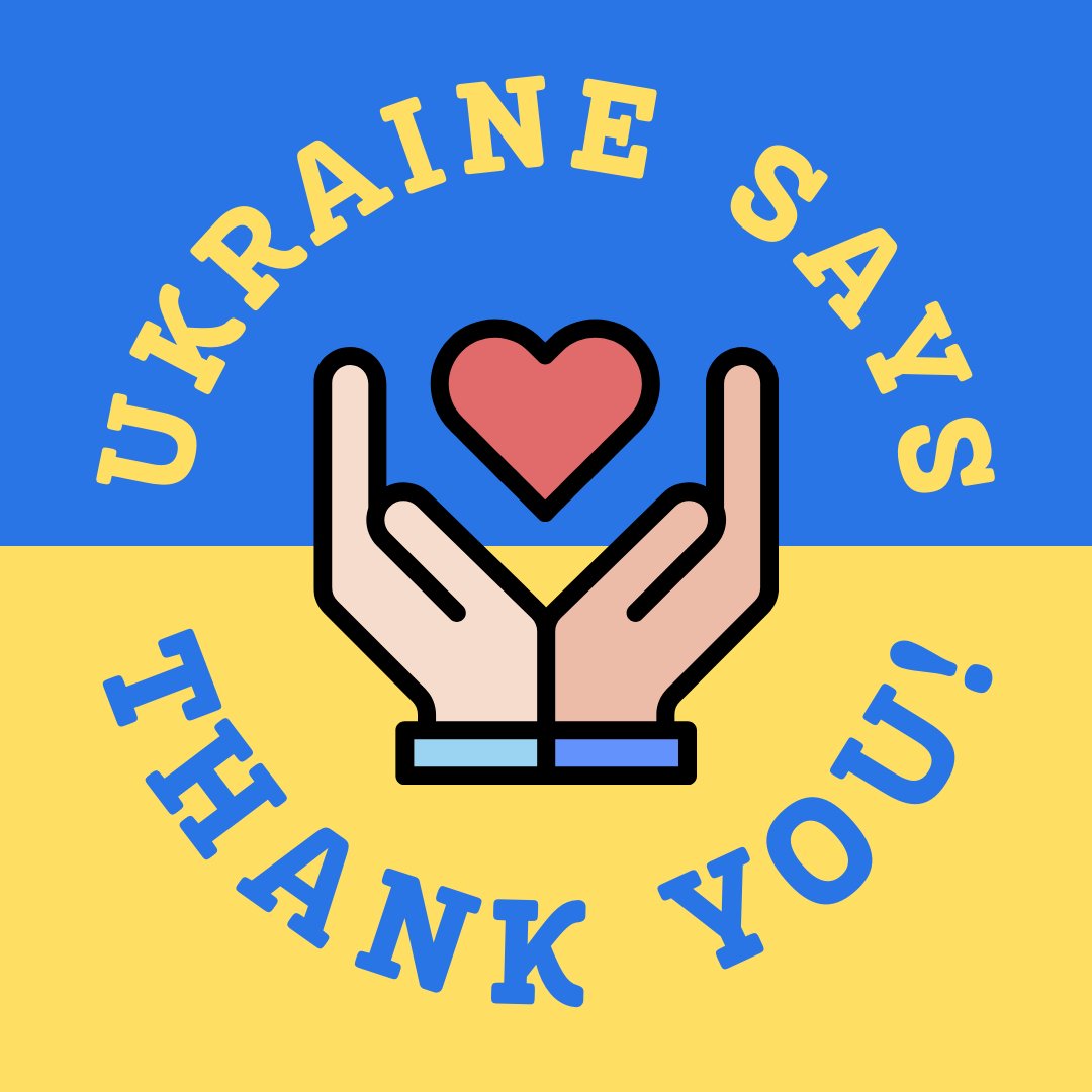 We are launching this volunteer project to say THANK YOU to the many people and nations around the world who support Ukraine's fight for liberty.

Your help saves lives every single day! 
🙏💙💛